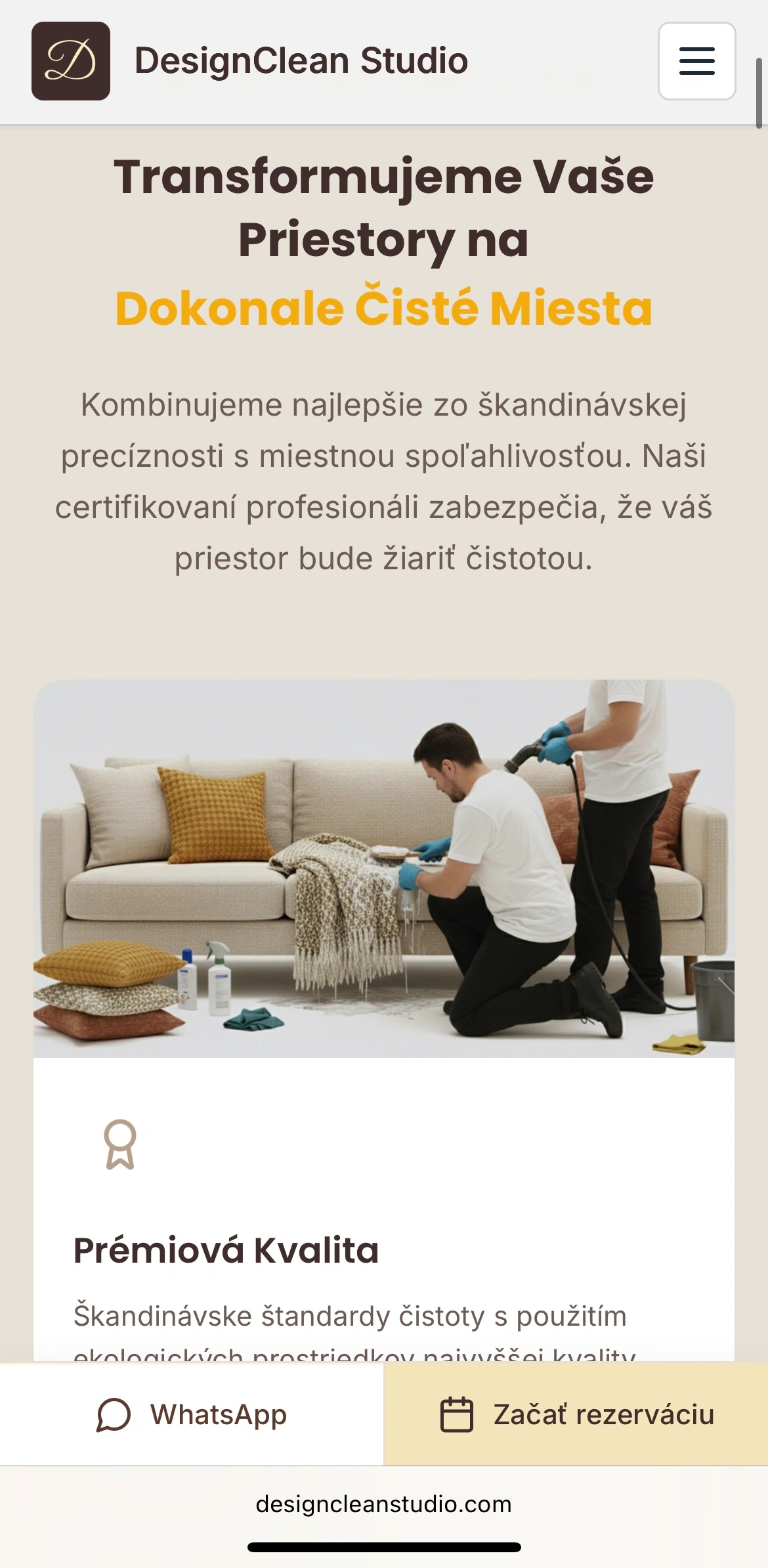 Design Clean Studio mobile shot 2